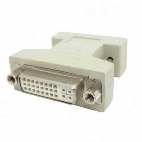 VGA SVGA RGB 15Pin папа к DVI I 24 + 5 Женский адаптер бежевый для видеокарты dvi vga адаптер|Компьютерные кабели и разъемы| |
