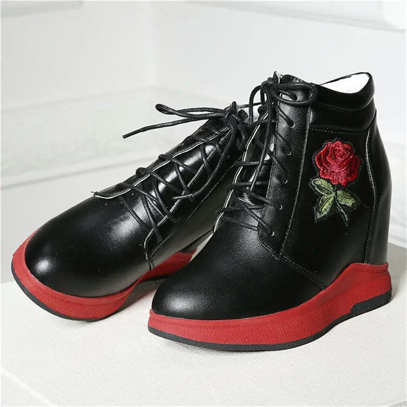 Высокие кроссовки панк женская обувь вечерние туфли лодочки из коровьей кожи на