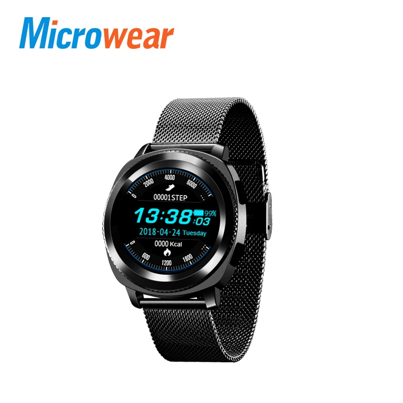 Microwear L2 Смарт часы MTK2502 Smartwatch IP68 Водонепроницаемый телефонными разговорами через