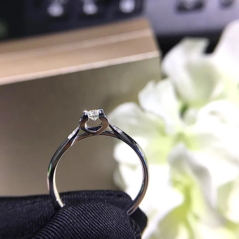 Natural Diamond 18K Gold Pure Ring Beautiful Gemstone Good Upscale Trendy Classic Party Fine Jewelry Hot Sell New 2020 | Украшения и