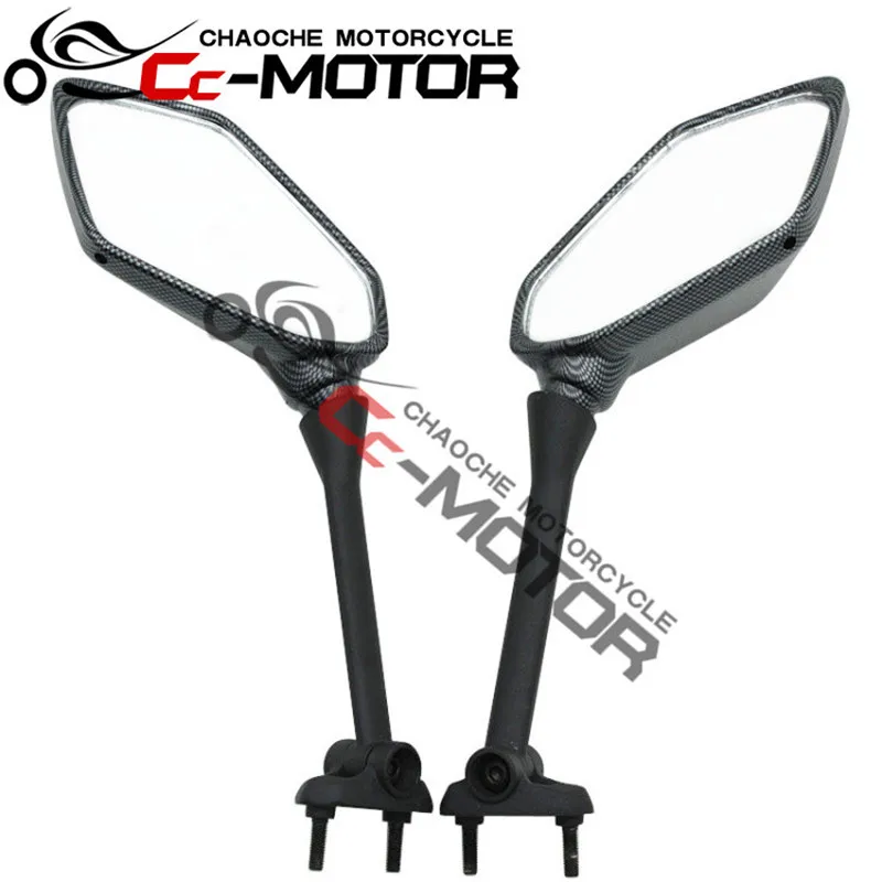 black scooter backup mirrors carbon fibre motorcycle rear view side mirror for Kawasaki ninja650R ER-6F 09-15 ninja400R Z1000SX |