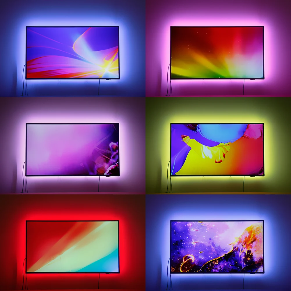 5 в RGB Светодиодная лента USB 5 В Светодиодная лента светильник ТВ ПОДСВЕТКА 2835 1-3 м светильник ing Настольный 5 в Светодиодная лента светильник s лампа лента Диодная лента