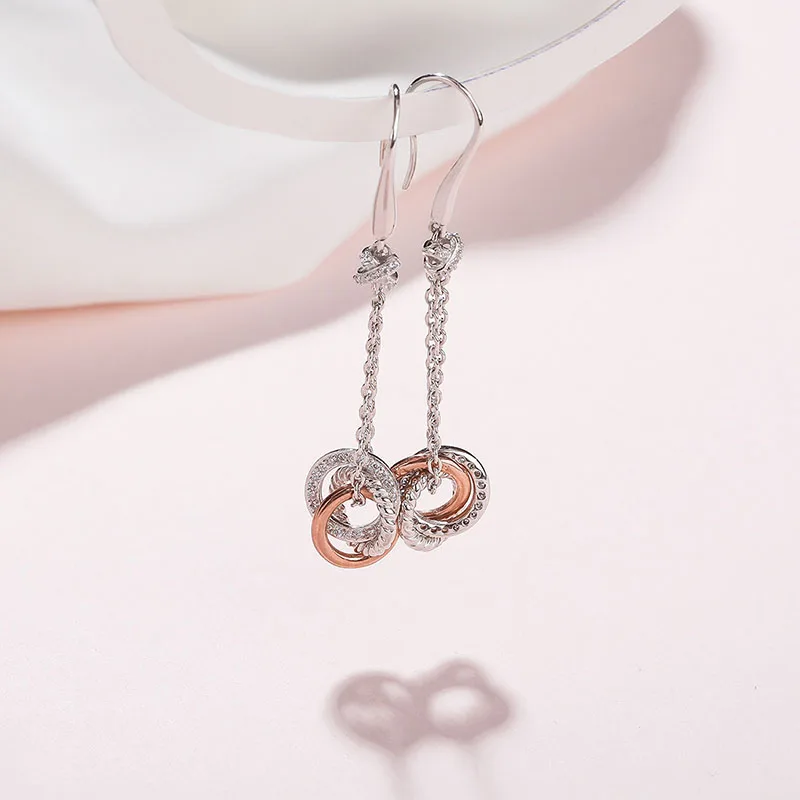 Женский ювелирный комплект из колье и серёг серебра 925 пробы|earrings necklace jewelry set|earrings