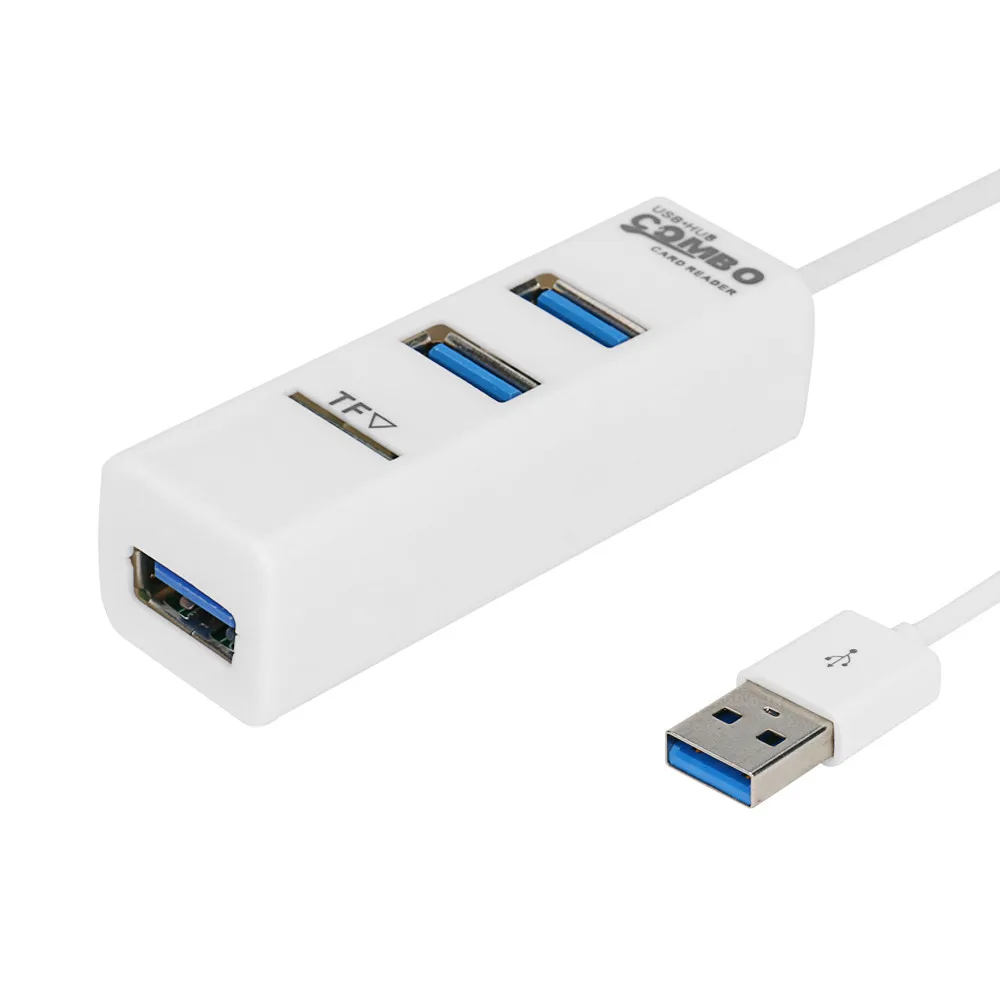 USB 2,0 концентратор Splitter 2In1 Combo 3 Порты и разъёмы USB 2,0 концентратор Splitter Card Reader для SD Micro SD PC ноутбук May.8