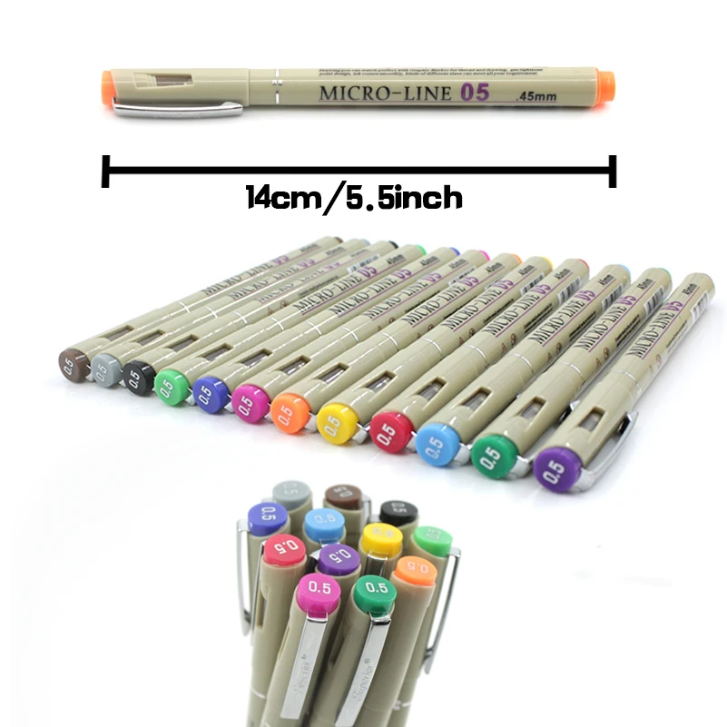 Copic маркеры 12 цветов 0 5 мм иглы микроны надпись ручка Touchfive Fineliner цветные эскиз