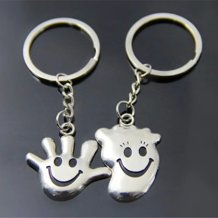 Парный брелок с ладонью для мужчин и женщин милый аксессуар автомобильных ключей