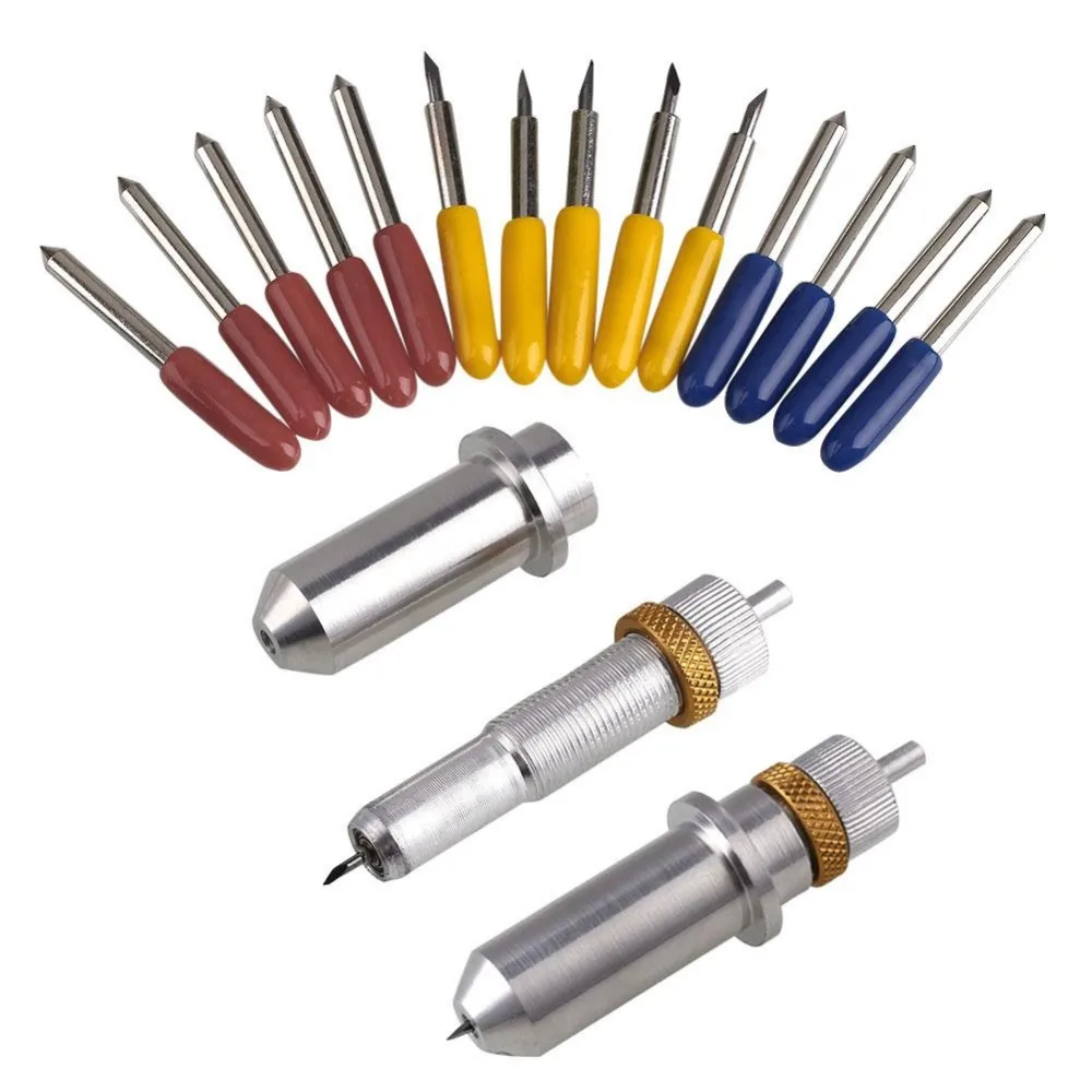нож 15 шт. 30 45 60 градусов roland для резки плоттера винила cutter metal blade + держатель