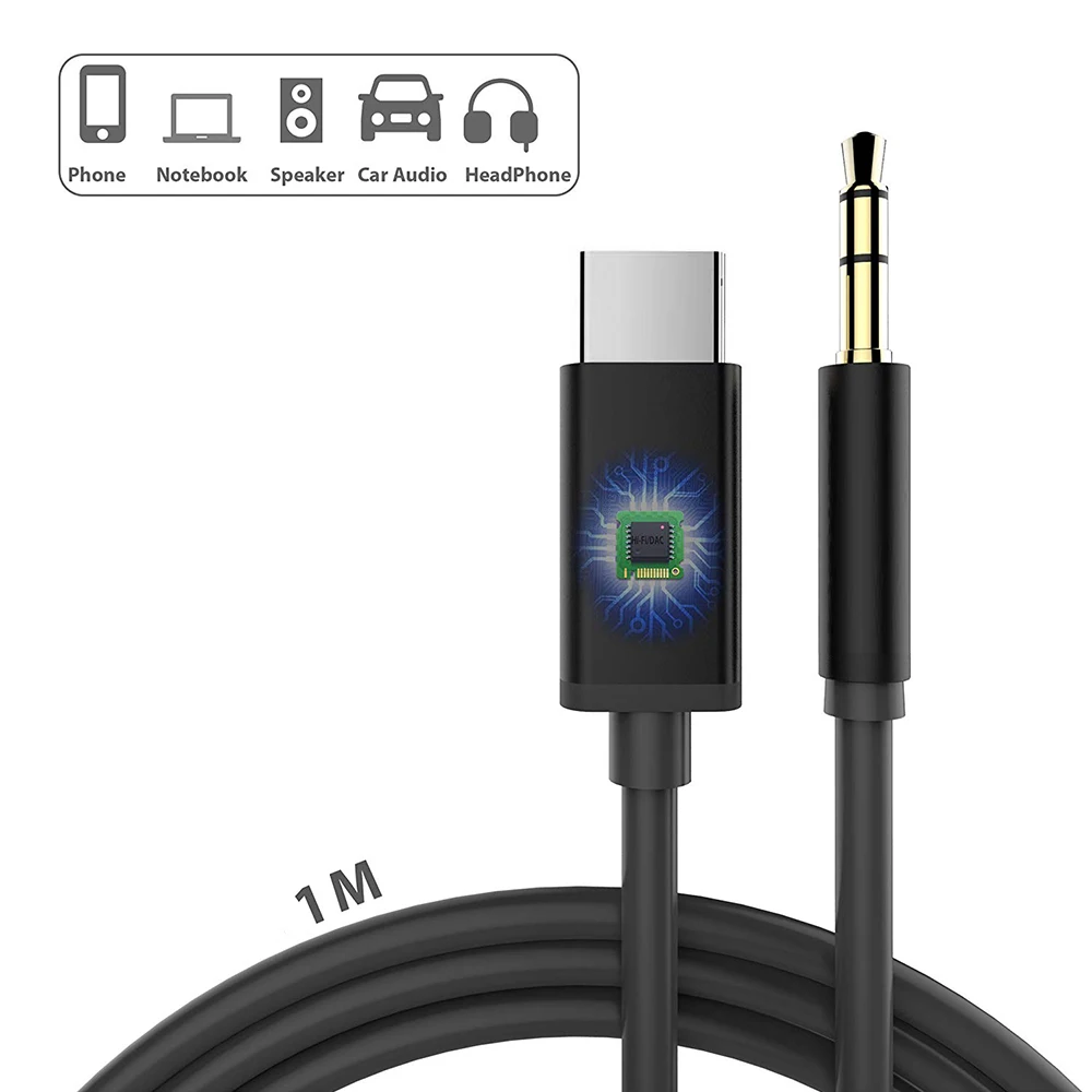 ACCGUYS USB Type C Aux аудио к 3 5 мм разъему акустический кабель адаптер DAC наушники с чипом