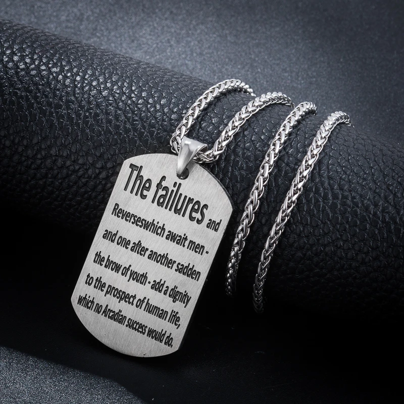 Wawfrok в failur из нержавеющей стали Ожерелья для мужчин Для fashion dog tag Подвески женщин