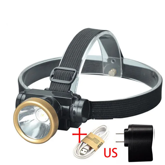 lamp with US plug Высокая мощность светодиодный налобный фонарь светильник вспышки светильник светодиодный налобный фонарь USB Перезаряжаемые батарея на открытом воздухе Рыбалка Кемпинг Охота - Испускаемый цвет: lamp with US plug