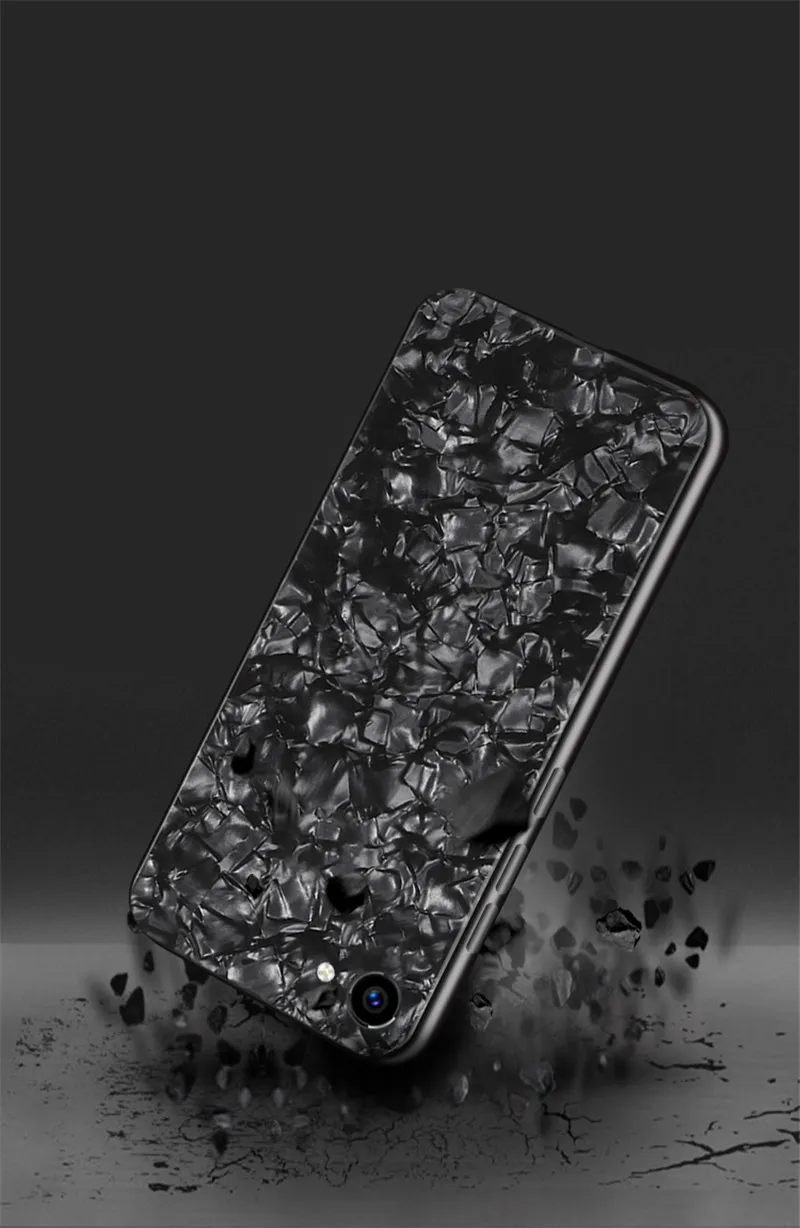 ДЛЯ vivo Y83 закаленное Стекло Футляр обычный блеск раковины Зерна Чехол для Гладкая