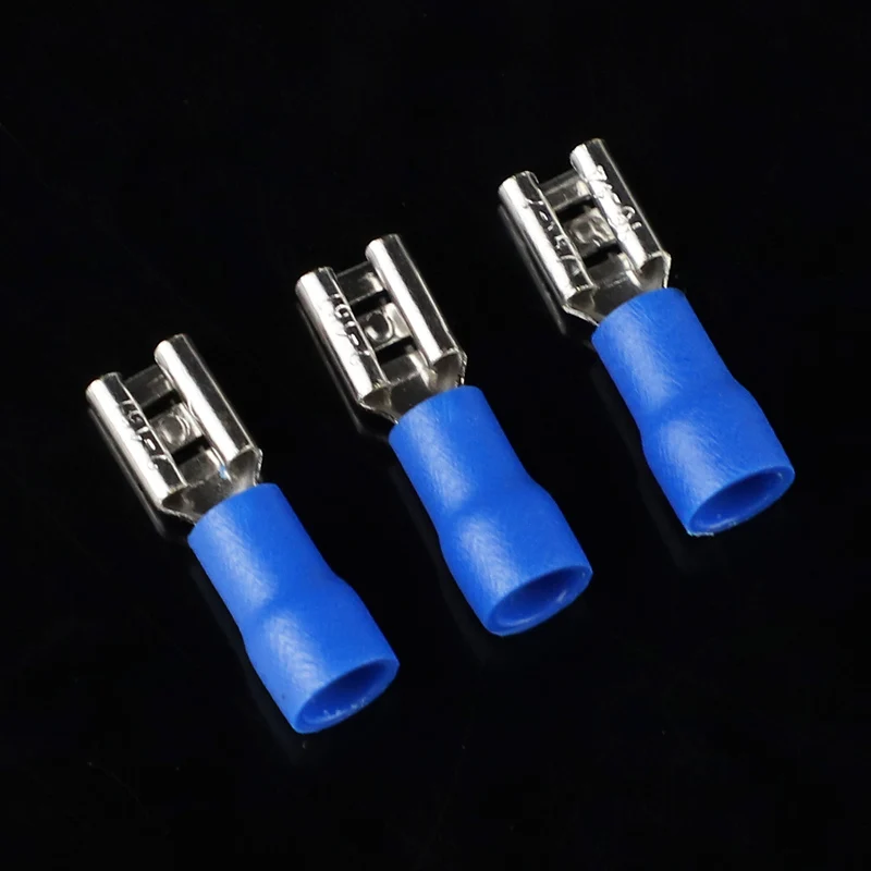 1000 шт. синий FDD2-250 6 3 мм 16-14 AWG обжимных клемм соединитель изолированный Женский