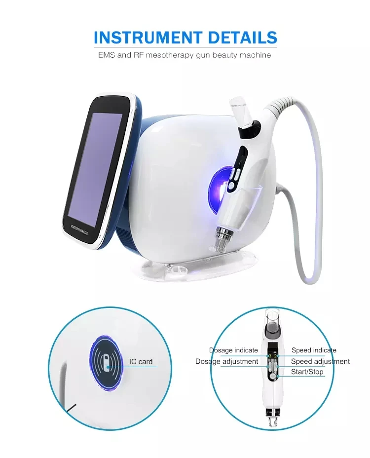 Продукт 3 в 1 RF+ NANO+ MESO meso инжектор Мезотерапия пистолет