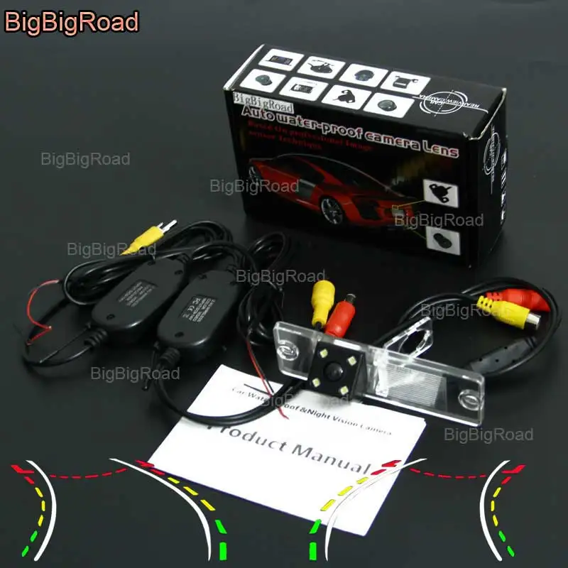 BigBigRoad Car Intelligent Dynamic Track Rear View Camera Backup Waterproof For Mitsubishi Pajero 2009-2012 Zinger L200 | Автомобили и