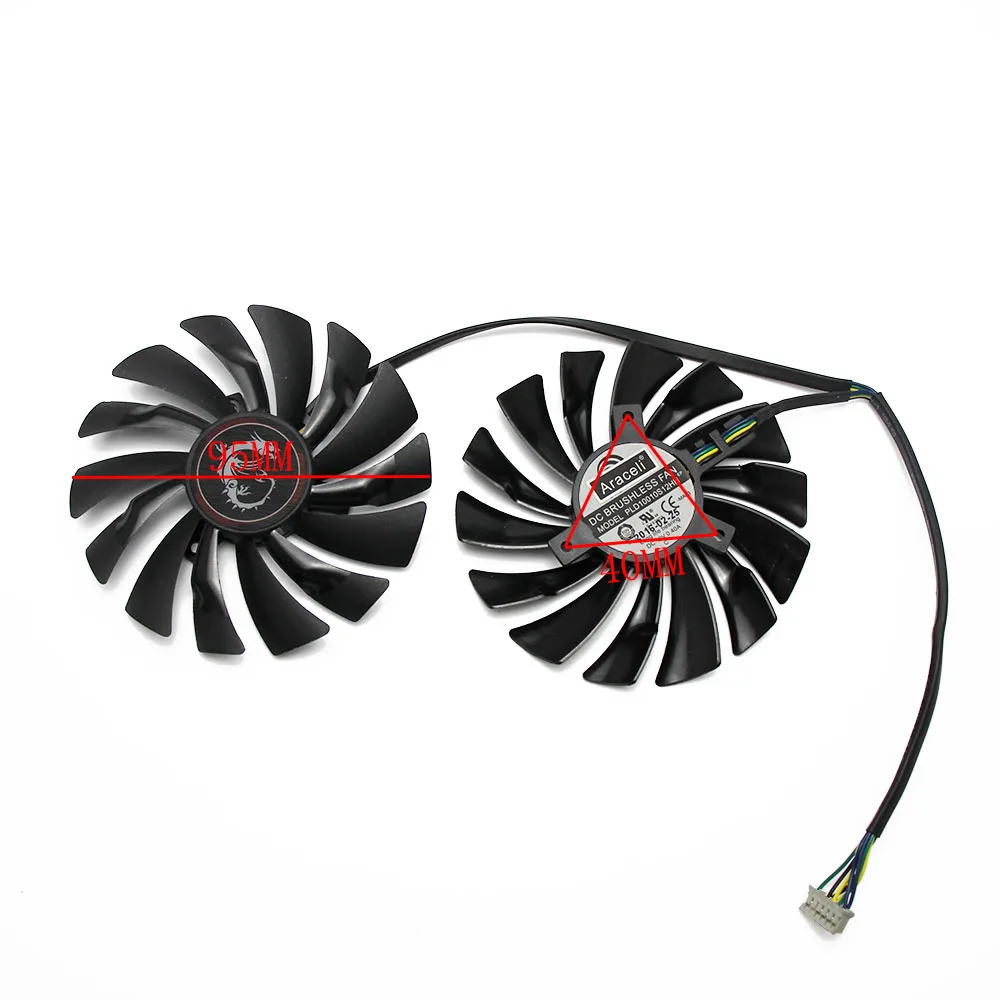 2 шт. 95 мм видеокарта PLD10010S12HH 6Pin кулер для видеокарты MSI GTX970 GeForce GTX 970 игровой