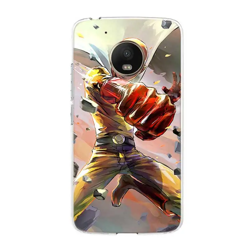 Чехол с силиконовым корпусом One Punch Man для Motorola MOTO G7 G5 G5S G6 E4 E5 Plus G4 Play |