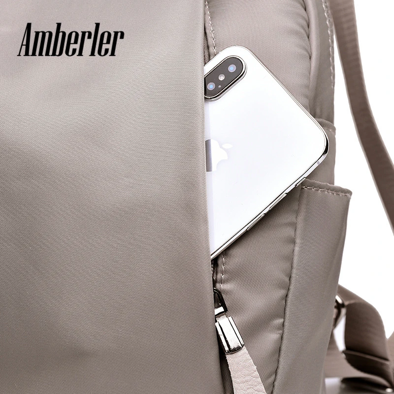 Модный женский рюкзак Amberler для девочек-подростков нейлоновые водонепроницаемые