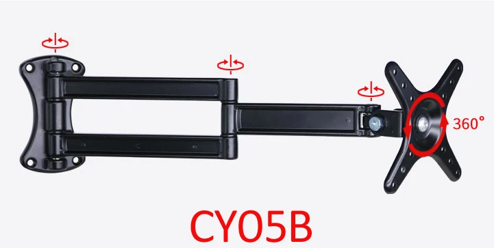 DL-CY05B DL-CY05 Full Motion 1"-24" алюминиевый светодиодный ЖК-дисплей ТВ настенное крепление Макс. VESA 100*100 мм монитор держатель поддержка экран кронштейн - Цвет: DL-CY05B