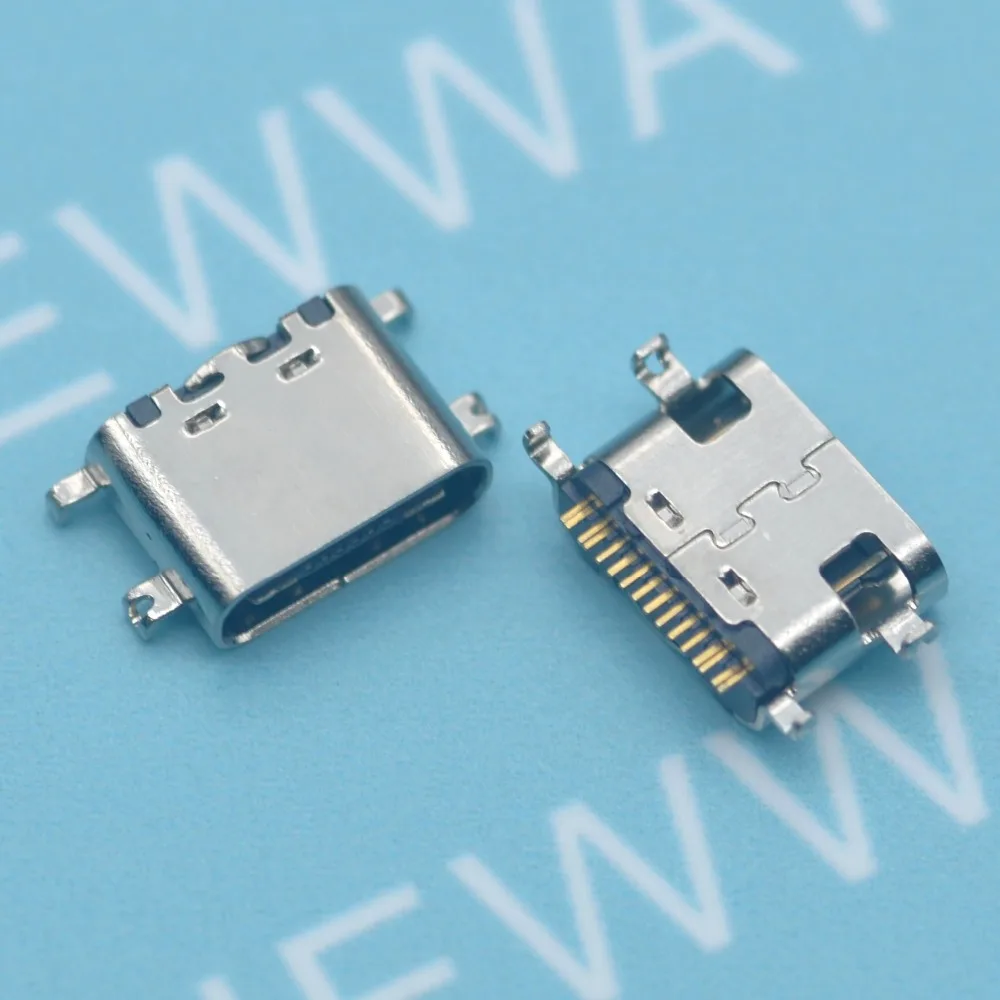 50 шт./лот разъем Micro Usb 3 1 Type C 16 контактный Раковина 0 8 мм Smd 90 градусный Женский