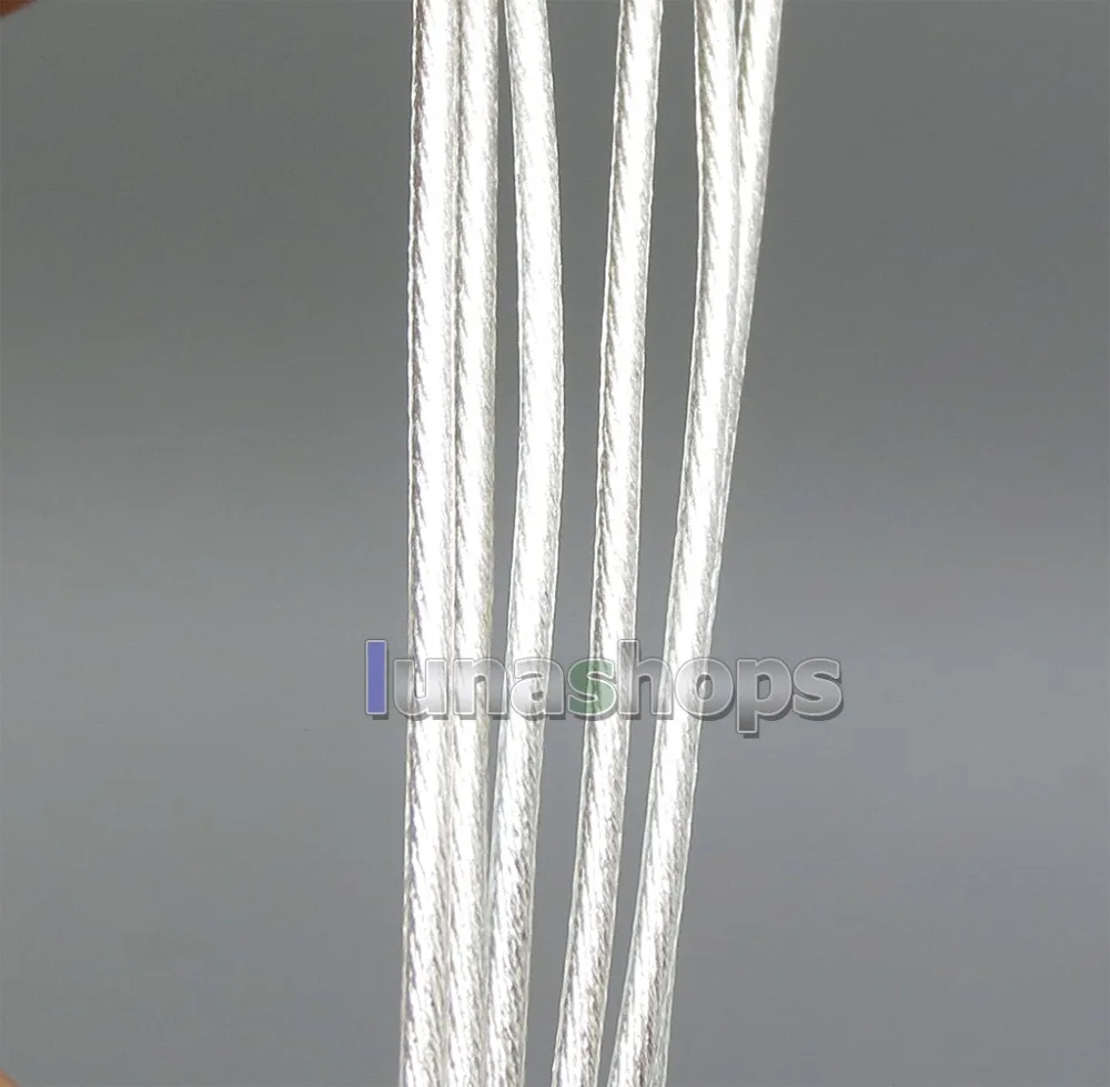 LN006010 1 м Hi-Res 119*0,05 мм очень мягкие 70% 7N OCC+ 20% чистые Серебристые Наушники DIY пользовательский кабель(не Telf