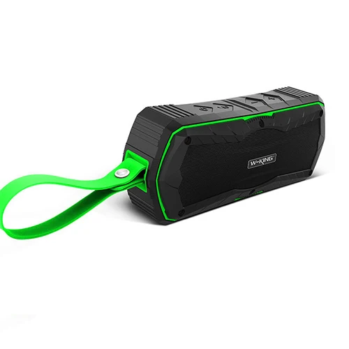 W-king Открытый Водонепроницаемый Bluetooth динамик с микрофоном TF карты AUX в портативный беспроводной Открытый громкий динамик s 4000 мАч для телефона ПК - Цвет: Зеленая трава