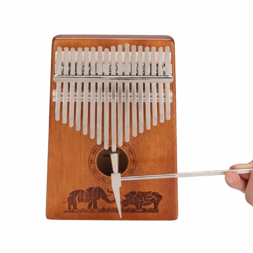 17 ключей из красного дерева калимба Африканский Mbira Thumb пианино Finger перкуссия