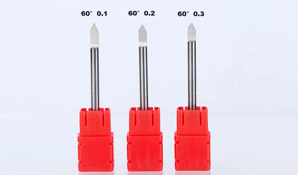 HUHAO 1pc 3.175mm Engraving Bits end mill CNC Router Bit TOP Quality degree 20 25 30 40 60 90 milling cutter Machine Accessories