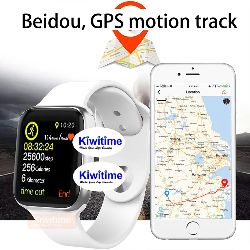 KIWITIME IWO 9 44 мм умные часы gps монитор сердечного ритма умные часы для Apple iOS iPhone гарнитура тост Android телефон наушники подарок