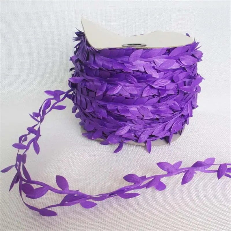 purple H602 10 метров искусственный цветок шелковые листья из ротанга цветок лоза DIY Свадебные венки вечерние декоративные аксессуары гирлянда - Цвет: purple