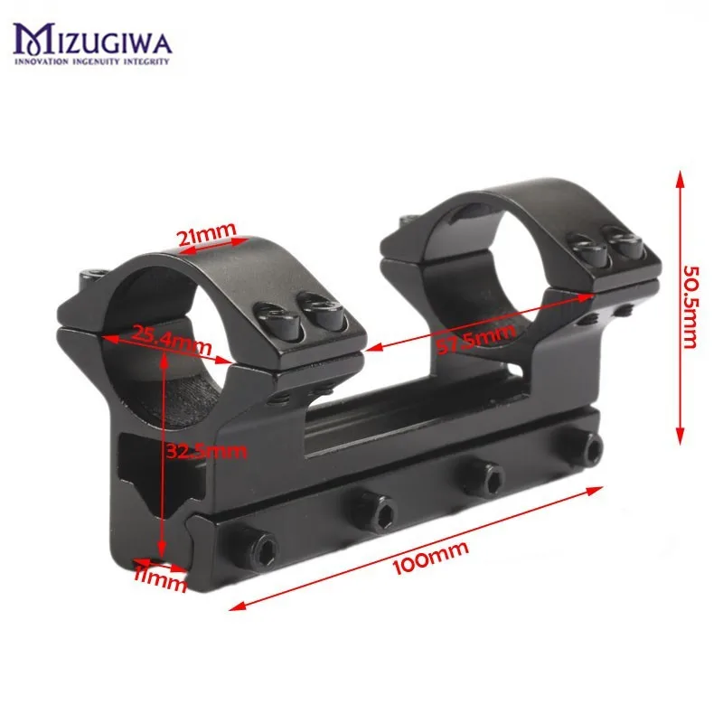 

Mizugiwa 25.4mm Diameter See-Through Scope Rings High Profile Mount for Dovetail Rail Hunting
