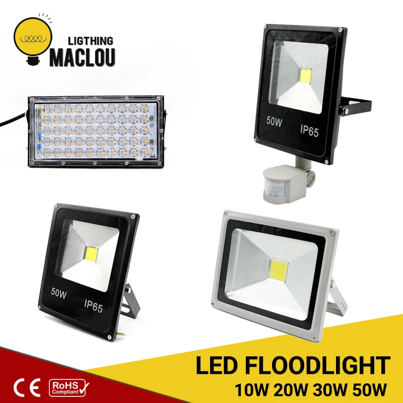 Светодиодный прожектор SMD ip65 10 Вт 20 30 50 с датчиком движения водонепроницаемый
