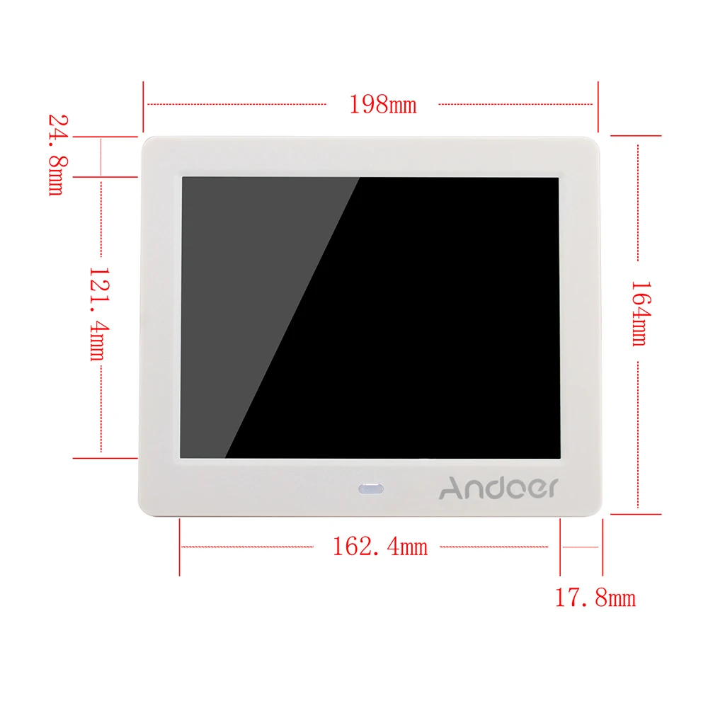 Andoer 8 &quotHD широкий экран с высоким разрешением цифровая фоторамка Будильник MP3 MP4
