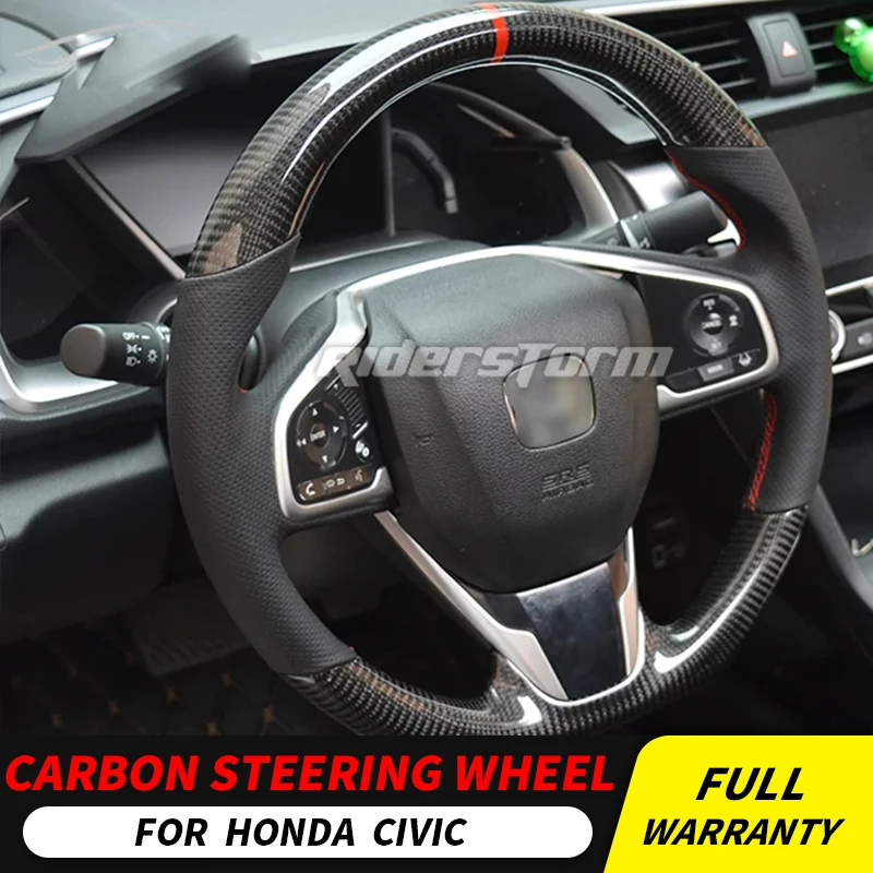 Для нового Honda civic 10th genneration руль из углеродного волокна для универсальной замены
