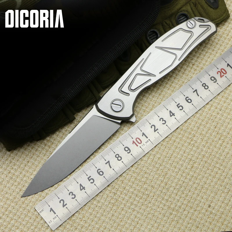 Стальной складной нож DICORIA F95 D2 S / T с титановой ручкой для рисования уличный