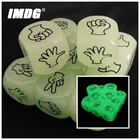 Светящиеся игральные кости Рошамбо, 1 шт., 20 мм, высококачественные бутиковые кости для рок-бумаги, круглые угловые кости, бумажные ножницы