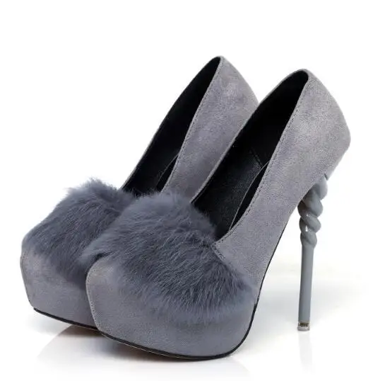 Женщины туфли на каблуках сексуальные насосы высокие каблуки платформе замши