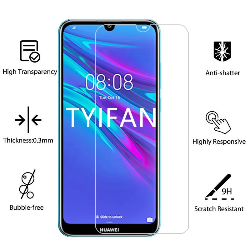 2 шт. ультратонкая пленка из закаленного стекла для huawei y5 y6 y7 y9 prime 2019 Защитное