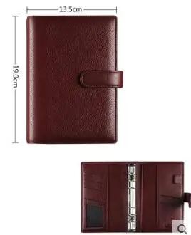 A6 With Hasp Red Натуральная кожа логотип на заказ A5 A6 Блокнот из воловьей кожи для путешественников вкладыш офис мини A7 Блокноты Дневник связующее кольцо - Цвет: A6 With Hasp Red