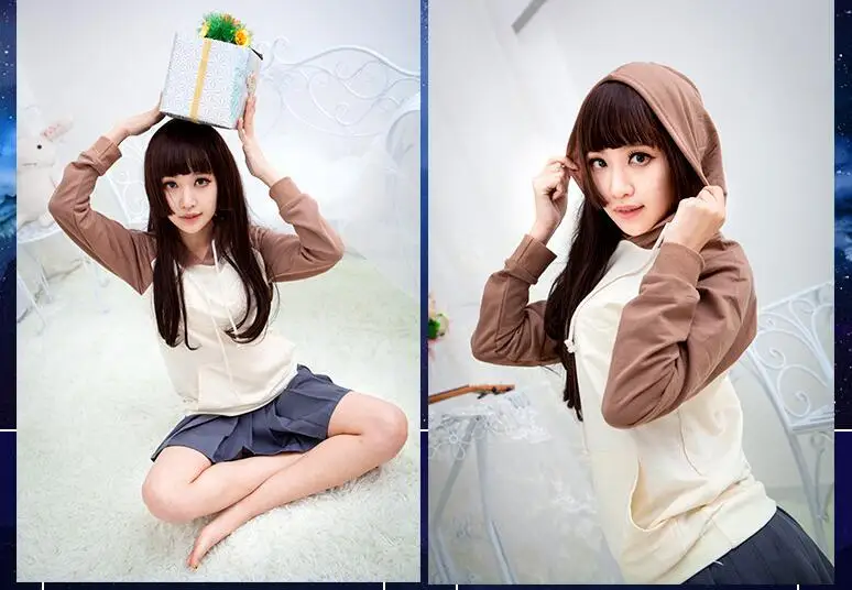

Anime Natsume Yuujinchou cosplay Natsume Takashi cos cartoon daily Cute student Hood hooded sweater boy girls top