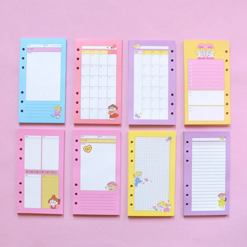 Корейский ins A6 Kawaii 6 отверстий планировщик наполнителя бумаги s для Filofax офиса