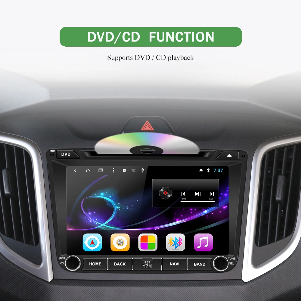 Bonroad Android 9,0 Ram 4G Автомобильный видео мультимедиа dvd-плеер для hyundai IX25 Creta радио gps Навигация Аудио плеер wifi BT
