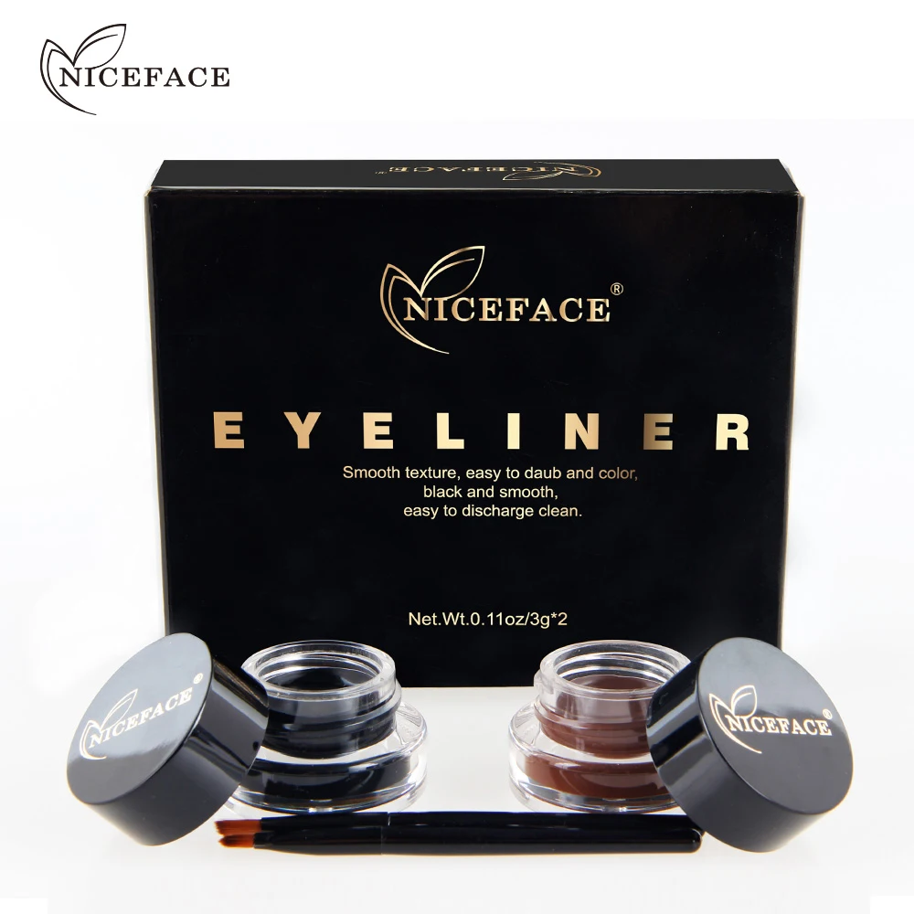 NICEFACE 2 вида цветов крем подводка для глаз с полным эффектом гель прочный