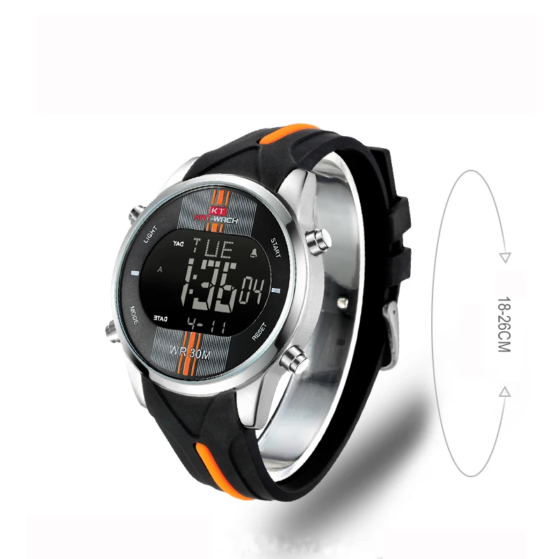 Цифровые наручные часы GIMSR мужские Кварцевые спортивные черные Смарт модные