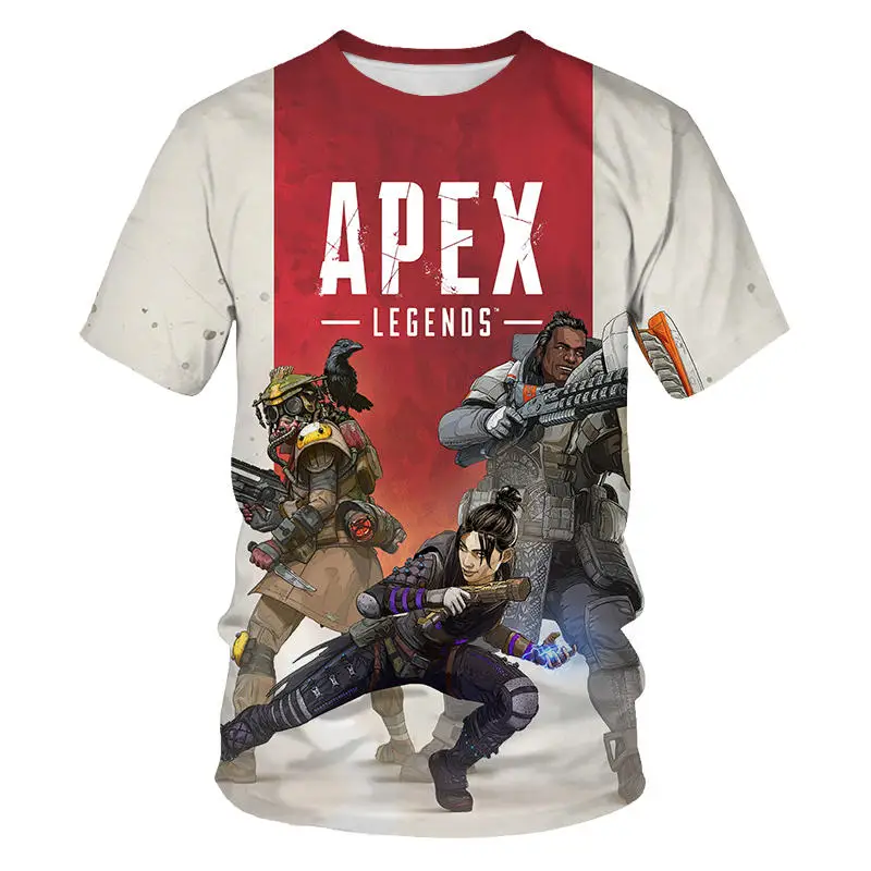Новинка 3D футболка Apex Hero с принтом круглый вырез Мужская/женская летняя