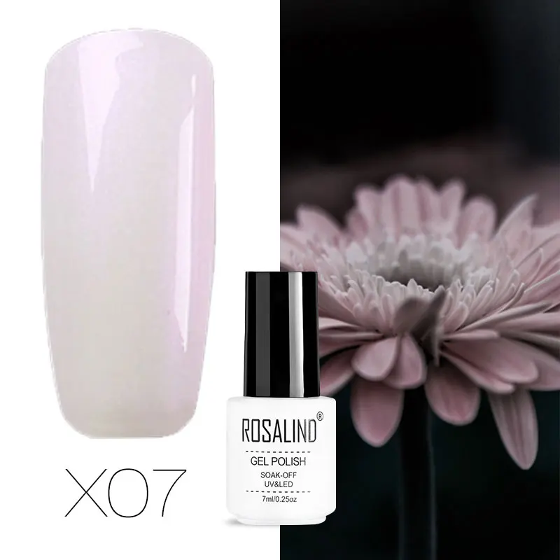 X07 ROSALIND 7 мл гель Гель-лак для ногтей Краска полупостоянные ногти художественный Гель-лак для ногтей для маникюра Gellak Top Coat - Цвет: X07
