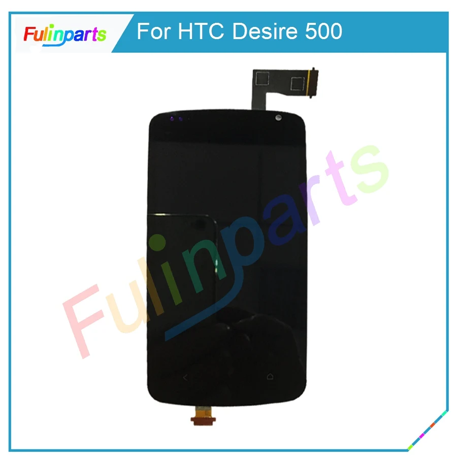 Черный для HTC Desire 500 D500 полный сенсорный экран дигитайзер панель стеклянный
