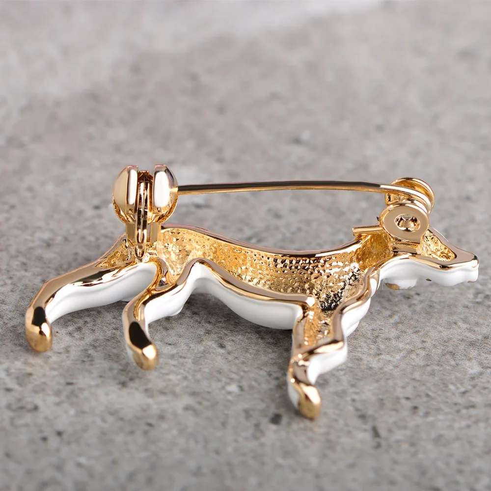 Lucky эмаль черная пятнистая брошь с собакой корсаж винтажные Броши со стразами в