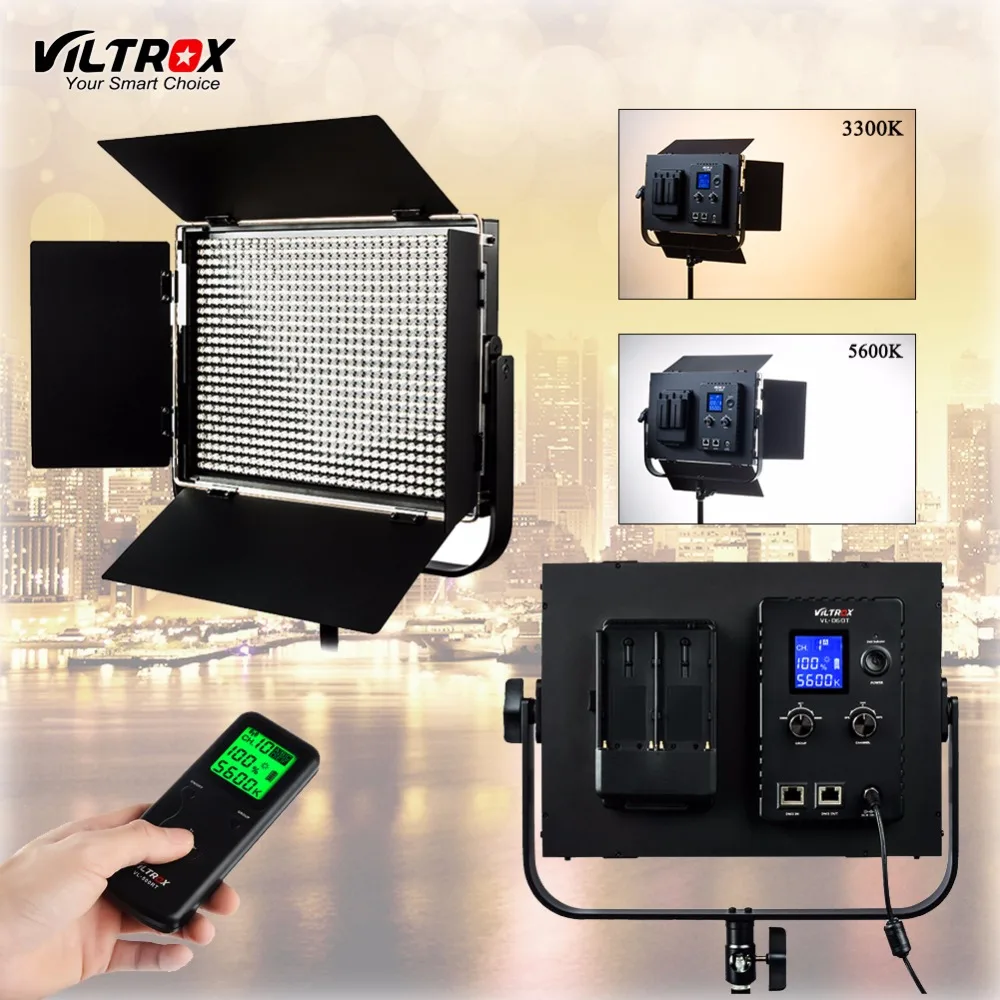 Viltrox VL D60T светодиодный видео свет 60 Вт Тонкий двухцветный с регулируемой яркостью
