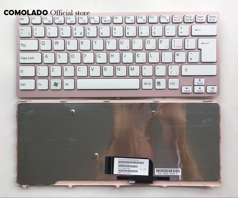 Британская клавиатура для Sony Vaio VPC CW VPCCW CW16EC CW18FC розовая рамка ноутбука британская