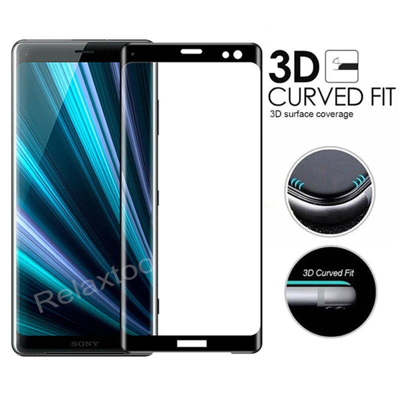 3D полностью изогнутое закаленное стекло для sony Xperia XZ3 6," Защитная пленка для экрана для sony XZ3 H9493 XZ 3 Glas
